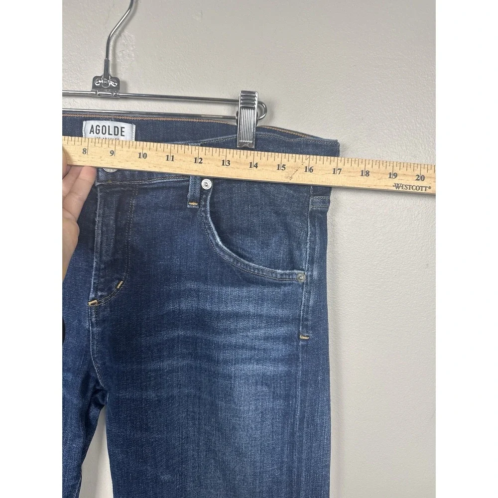 Agolde Isabel Straight Fit Boyfriend Jeans A015B-827‎ Distressed Dark Wash Sz 29